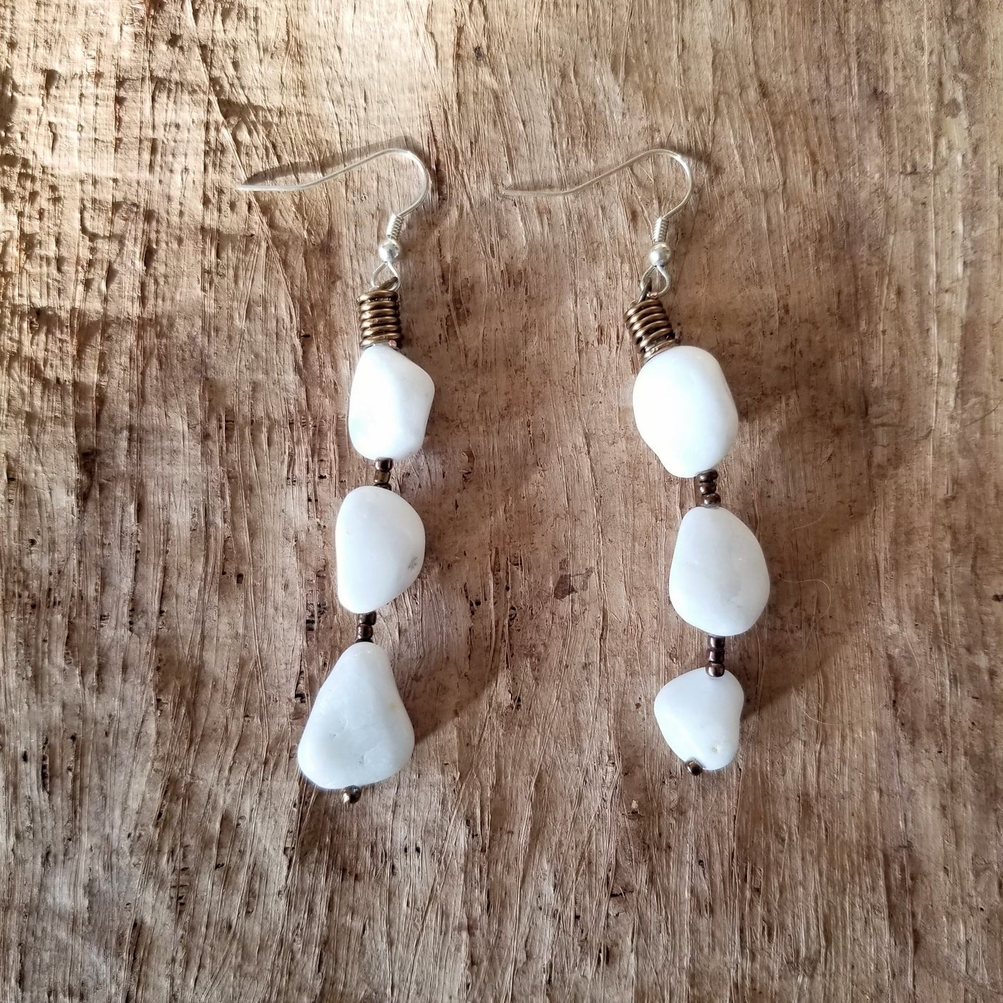 BESSIE marble nugget earrings