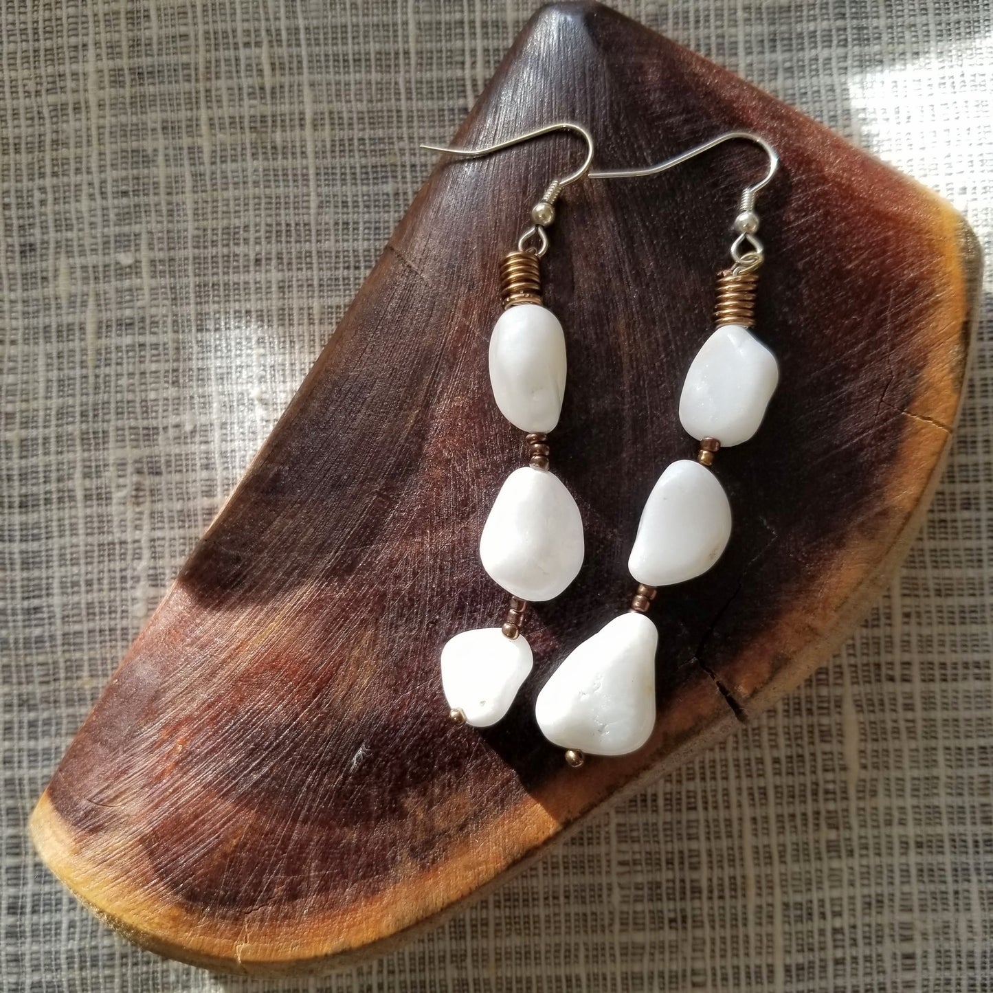 BESSIE marble nugget earrings