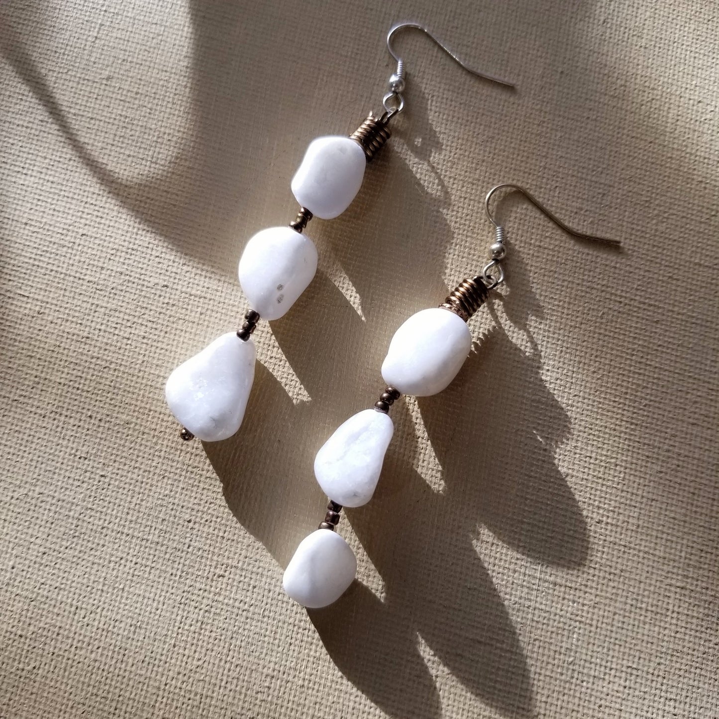 BESSIE marble nugget earrings