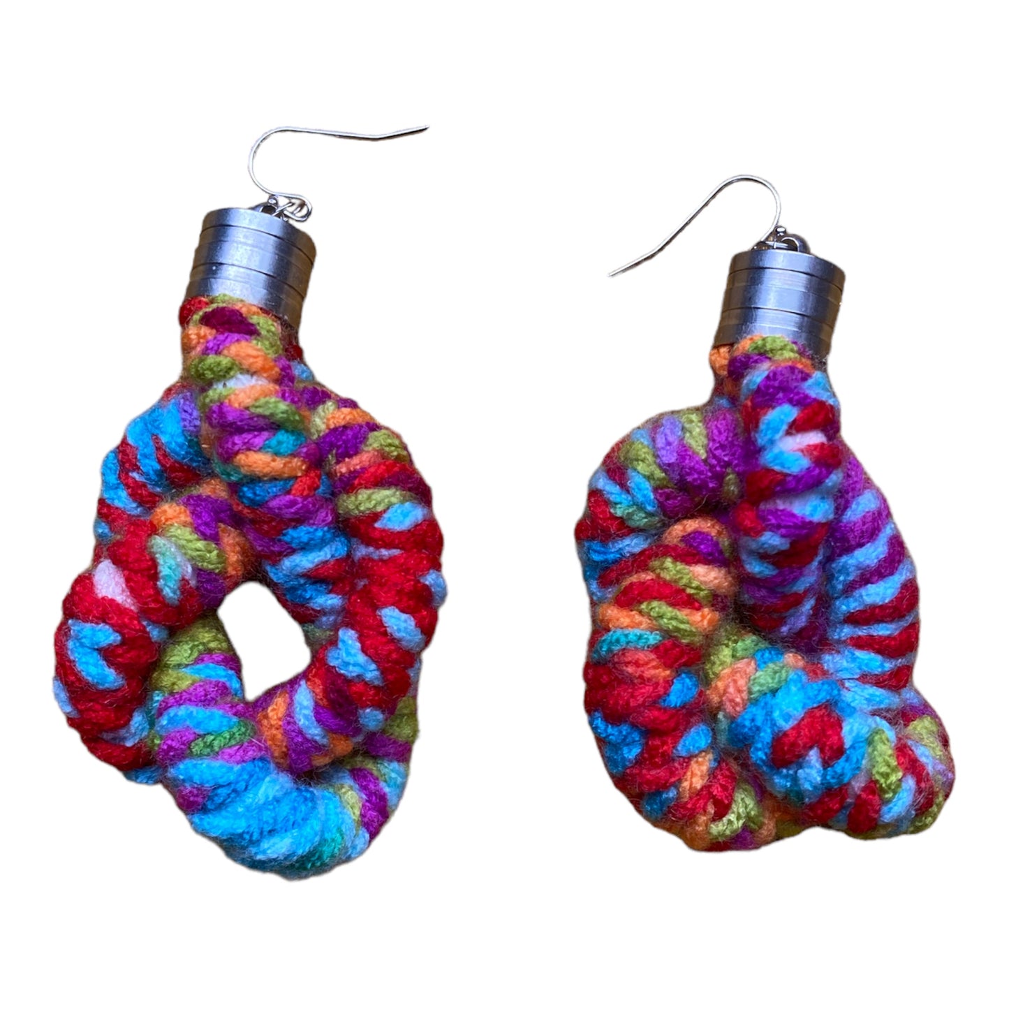 Textile knot earrings
