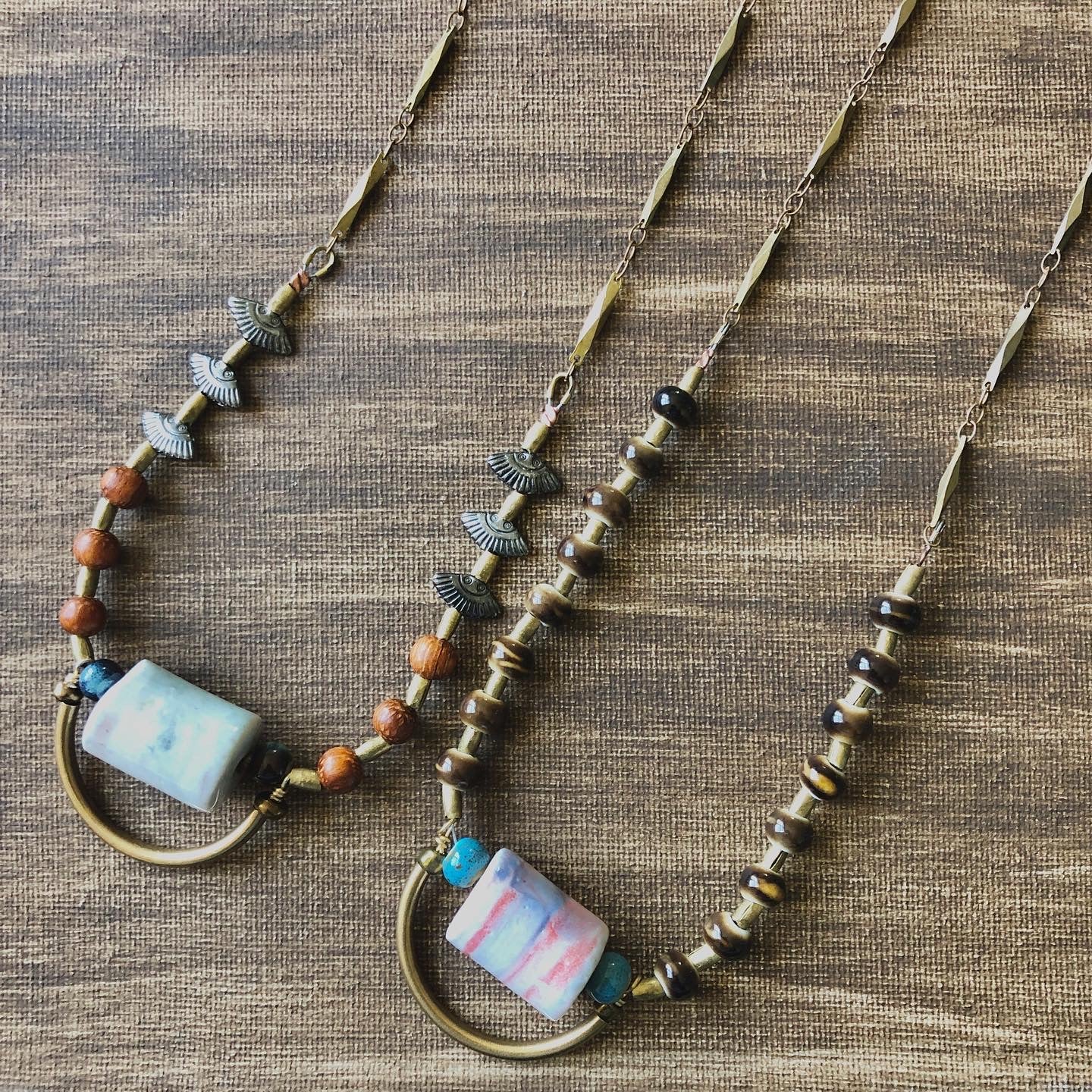 A LONG WAY ceramic bead necklace
