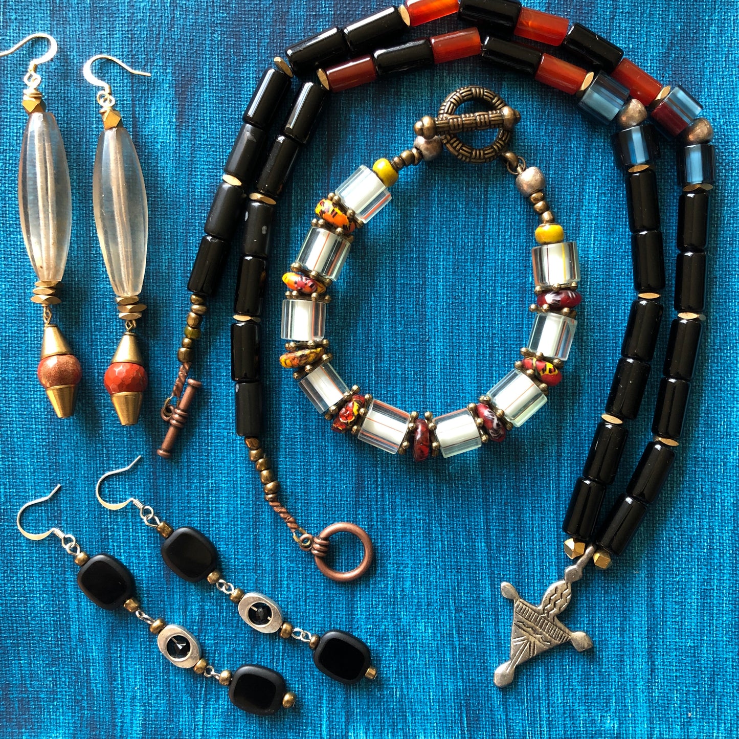 UNWRITTEN glass earrings