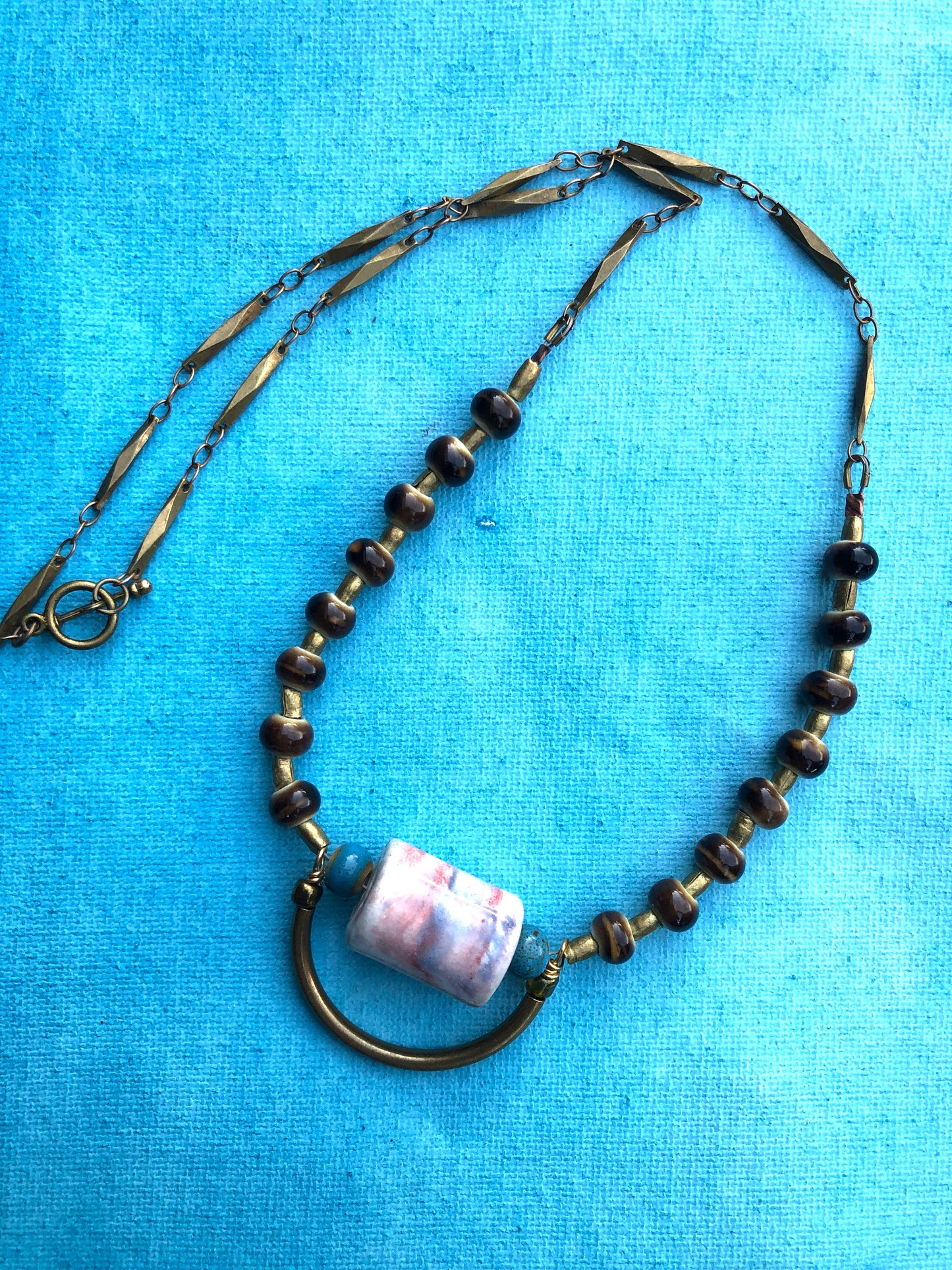 A LONG WAY ceramic bead necklace